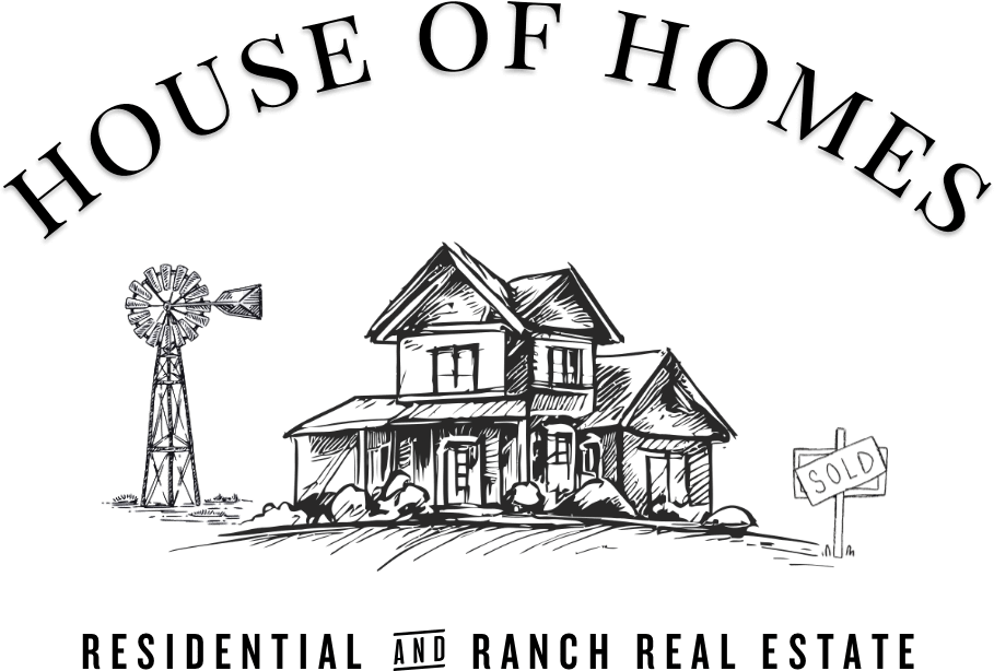House of Homes Residential and Ranch Real Estate - Black Logo